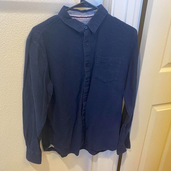 American Rag Cie Navy Long Sleeve Buttoned Down Shirt - Picture 1 of 3